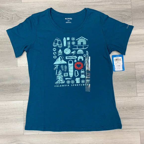 Columbia Other - Columbia Womens Snow camping Trail Stamp Tee  M